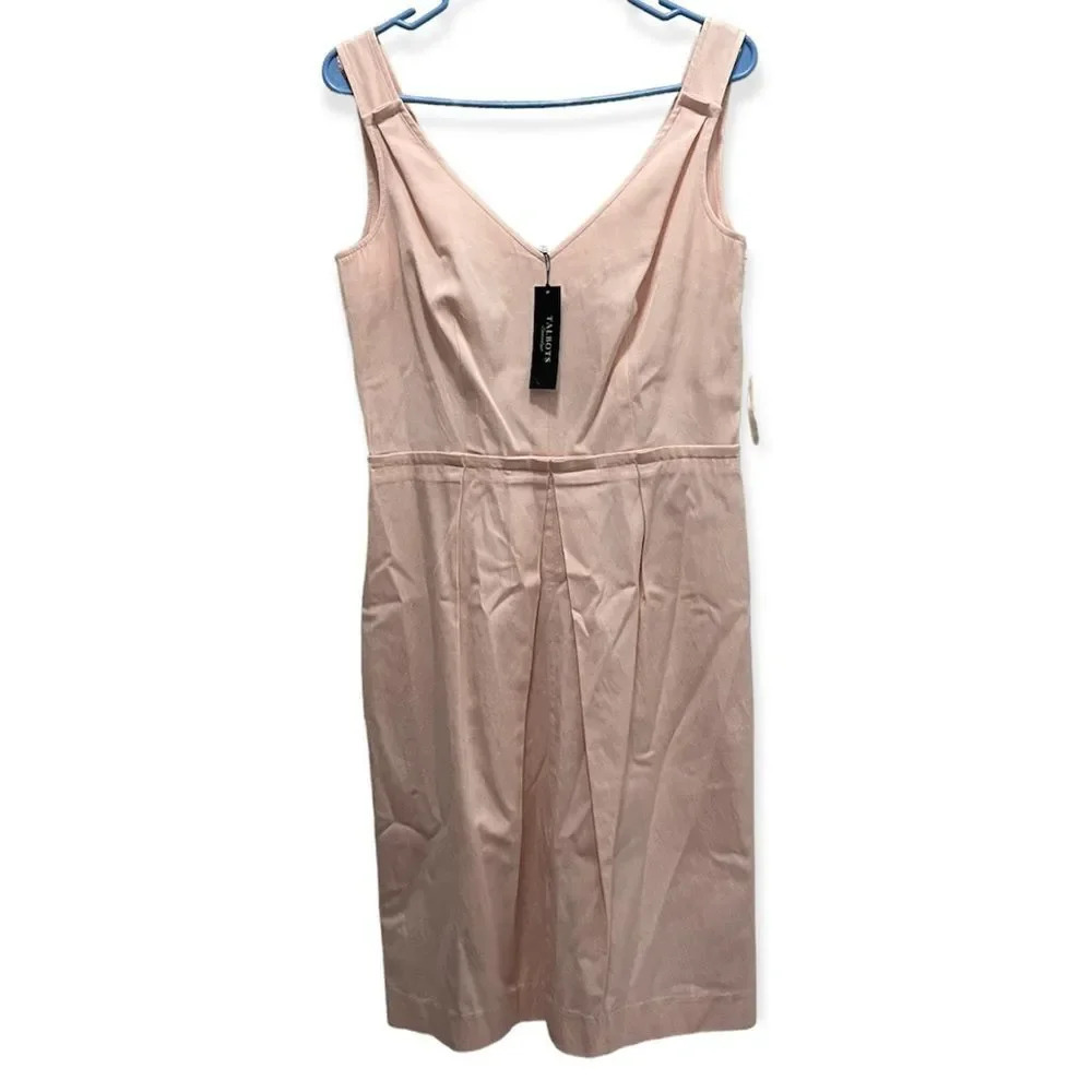 Talbots Women's Summer Peach Pink Career Shift Dress